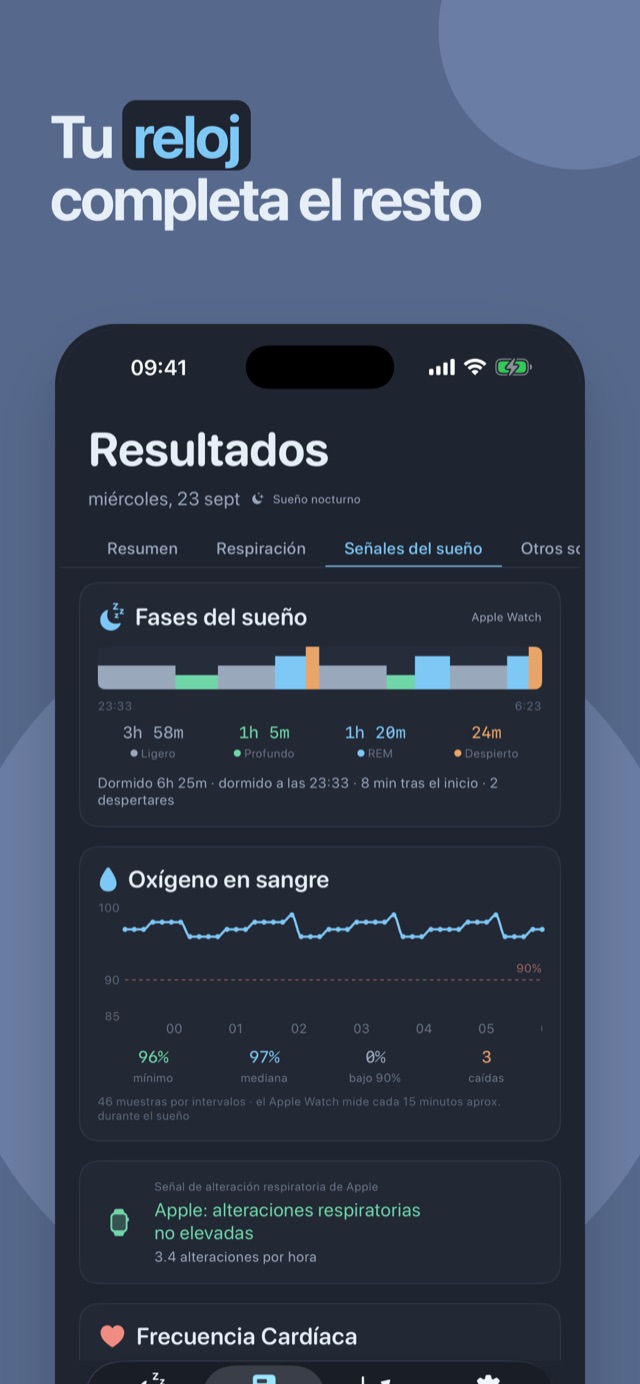 Tu reloj completa el resto: fases del sueño, oxígeno en sangre y frecuencia cardíaca